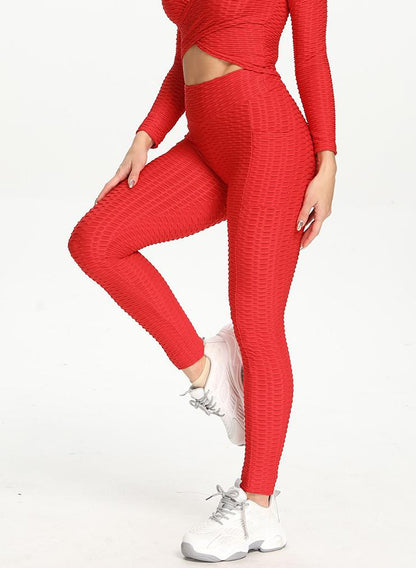 High Waist Breathable Solid Color Women Sports Leggings-JustFittoo