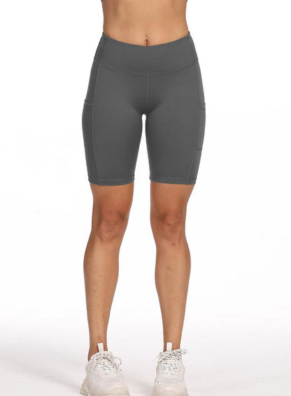 Women Solid Seamless Sports Shorts