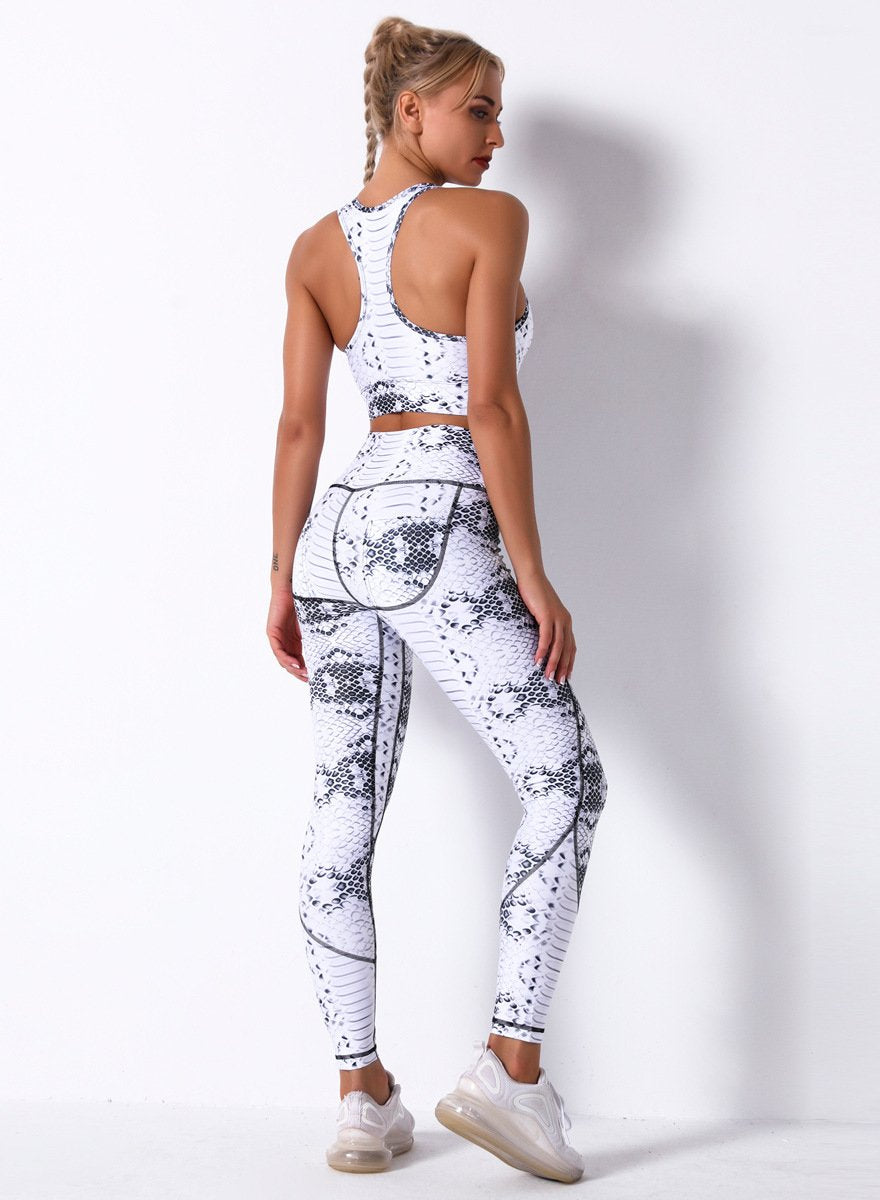 Breathable Print Women 2PCS Sport Bra and Legging-JustFittoo