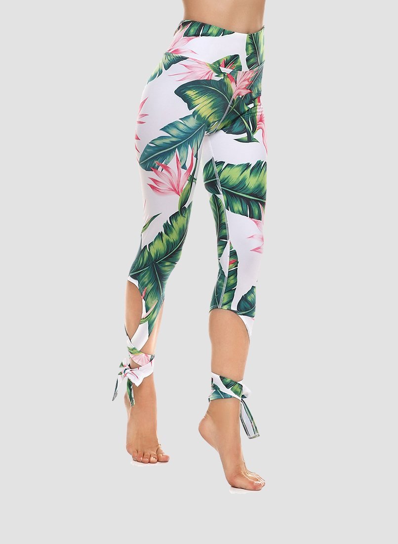 Special Nature Print Women Sport Ballet Leggings-JustFittoo
