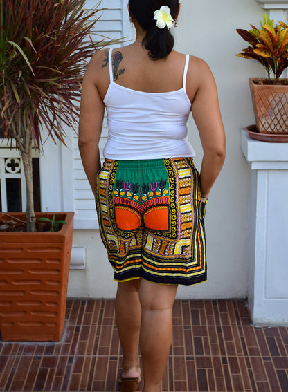 Bohemia Elasticated Drawstring Waistband Casual Shorts