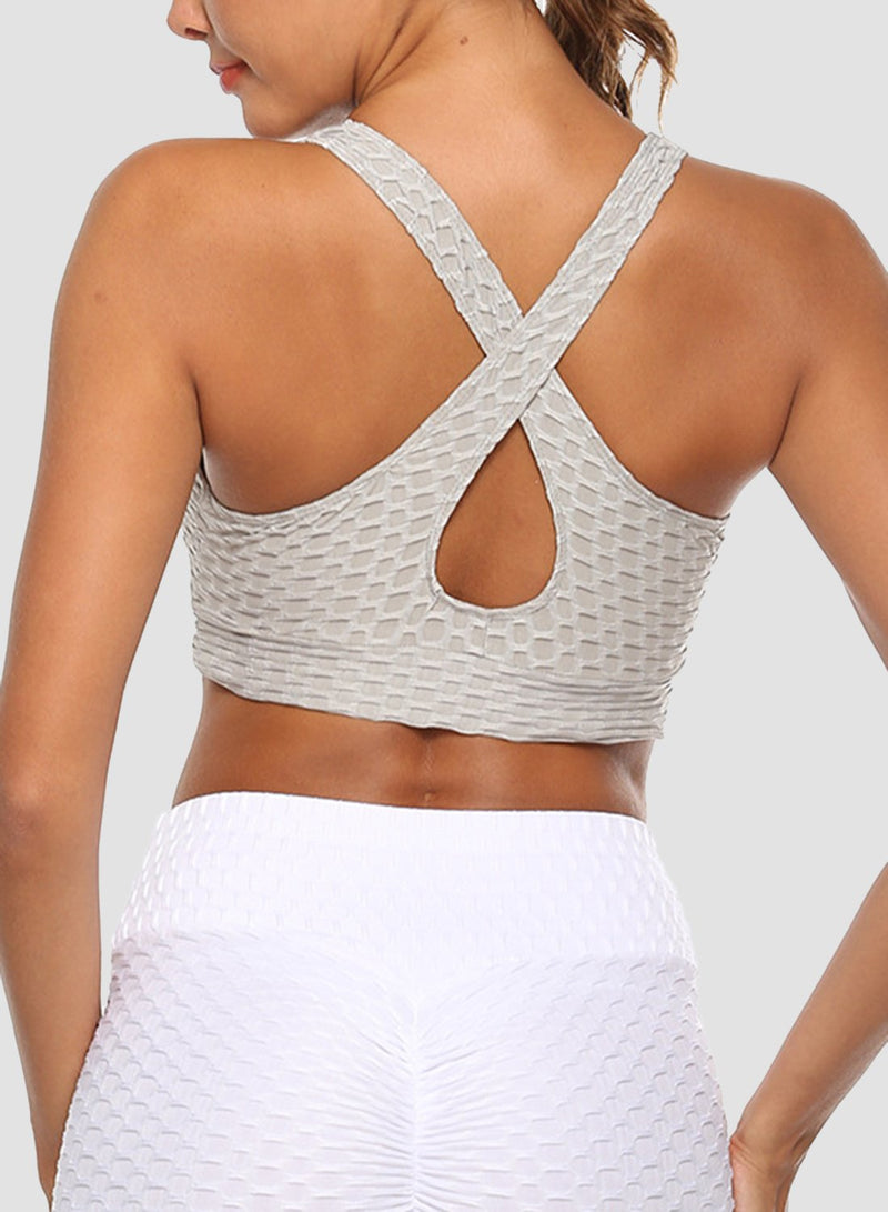 Criss-cross Straps Breathable Textured Top