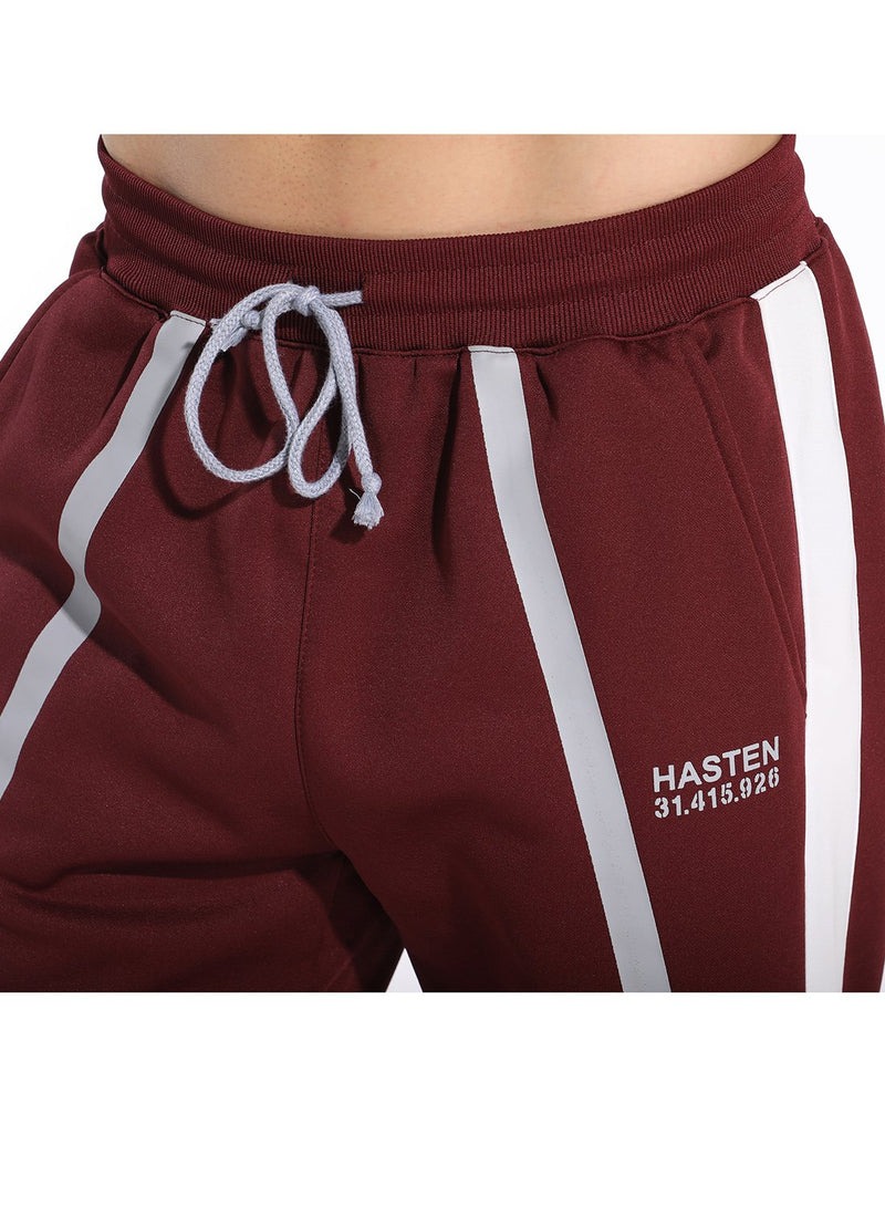 Men's Velvet Contrast Color Thermal Casual Pants