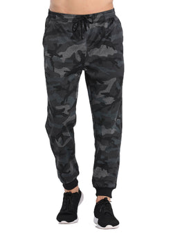 Men's Elastic Waistband Camouflage Stripes Casual Pants
