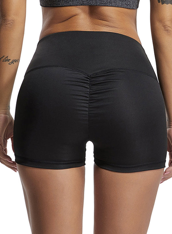 Women High Waist Scruched Fitness Shorts