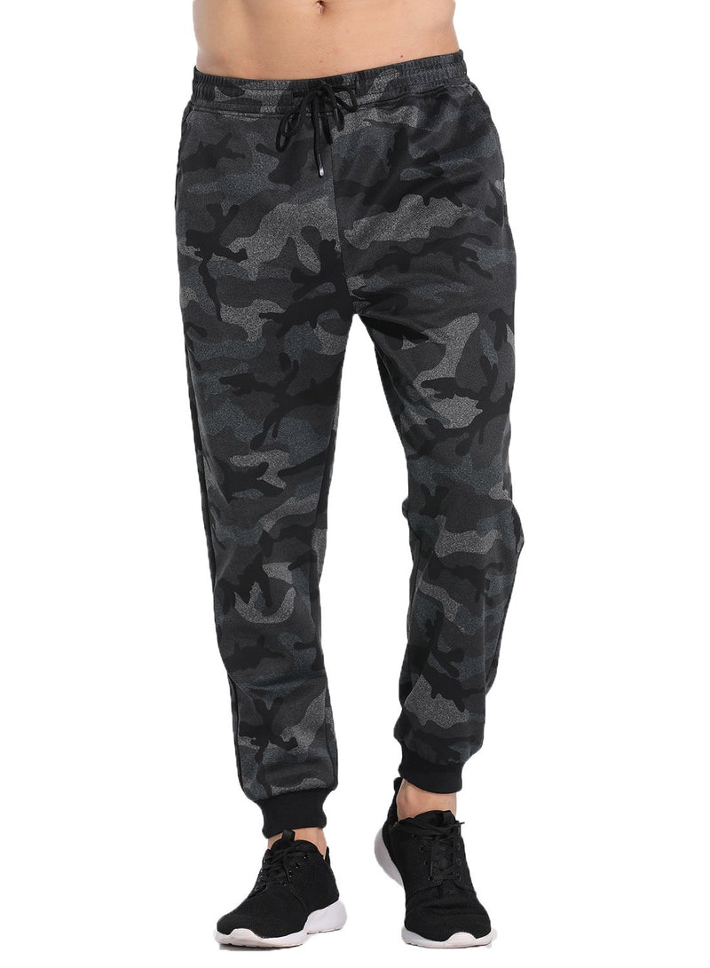 Men's Elastic Waistband Camouflage Stripes Casual Pants
