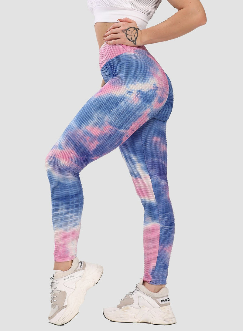 Women's Tie-dyed Textured Leggings-JustFittoo