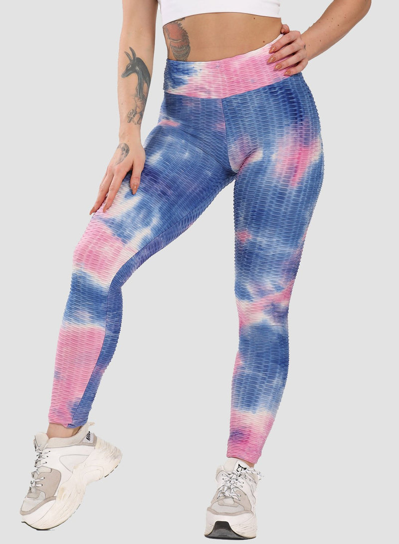 Women's Tie-dyed Textured Leggings-JustFittoo