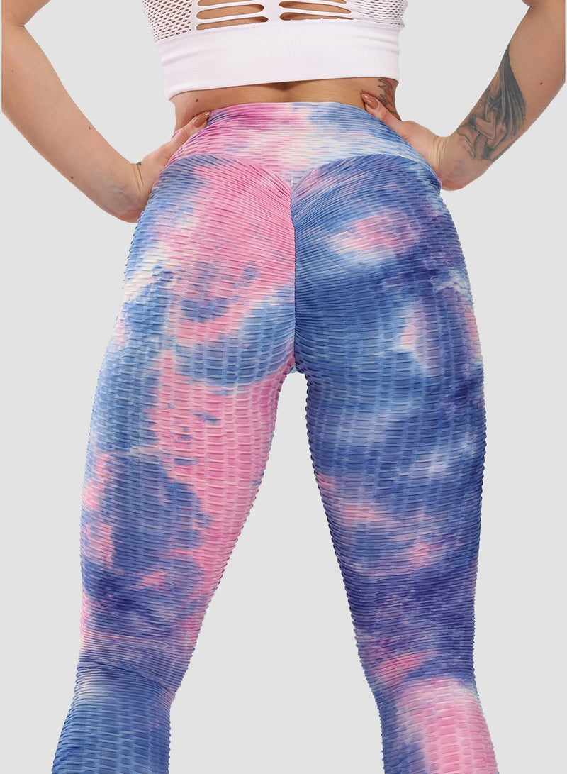 Women's Tie-dyed Textured Leggings-JustFittoo