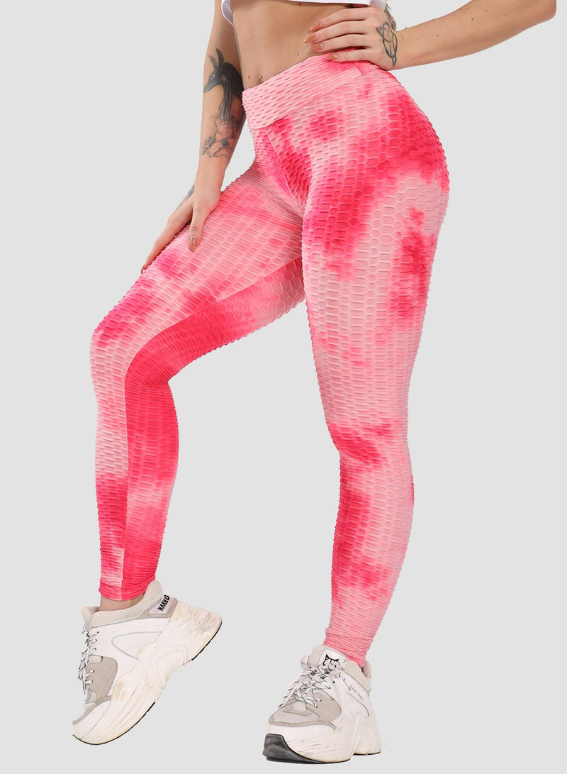 Women's Tie-dyed Textured Leggings-JustFittoo