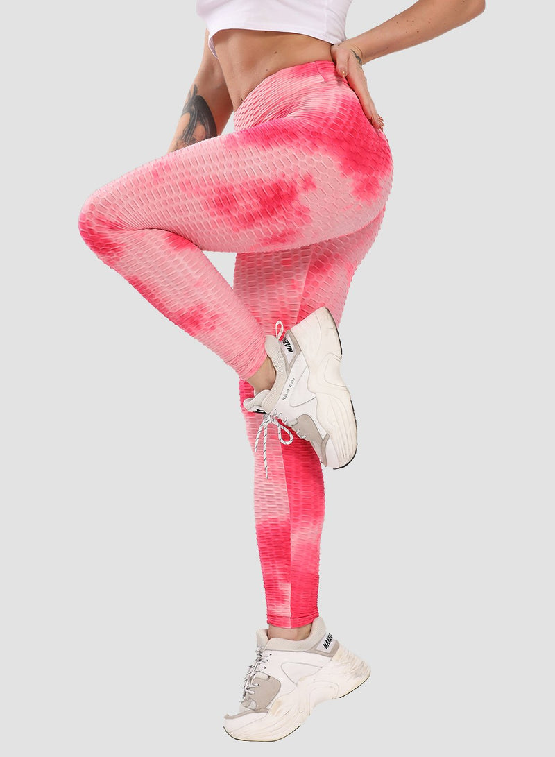 Women's Tie-dyed Textured Leggings-JustFittoo