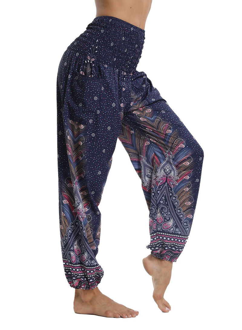 Women's Wide-Leg Printing Harem Pants