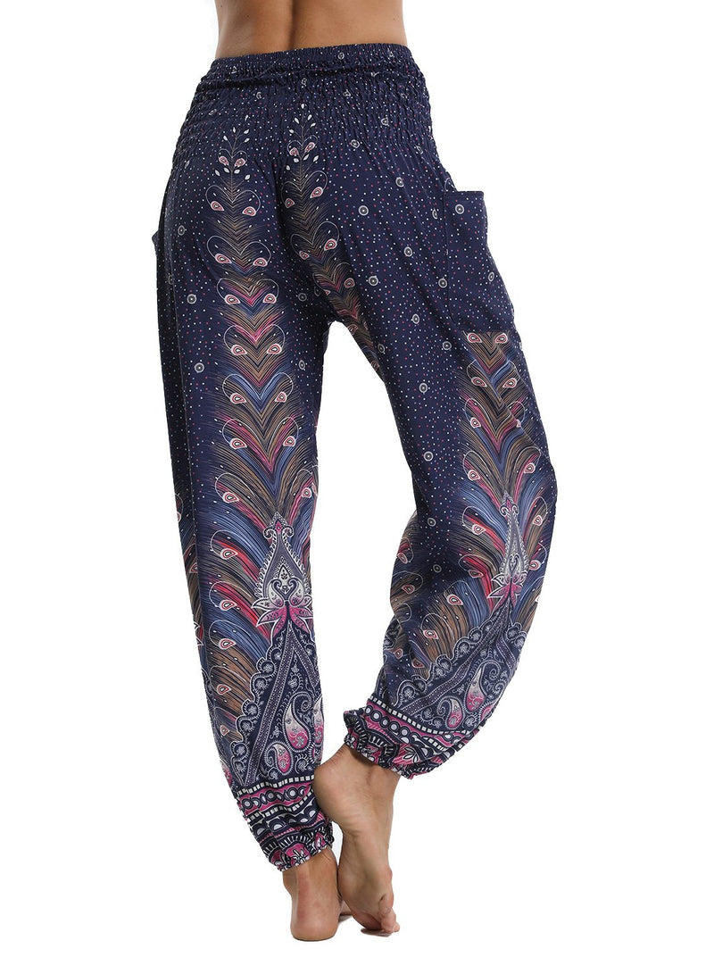 Women's Wide-Leg Printing Harem Pants