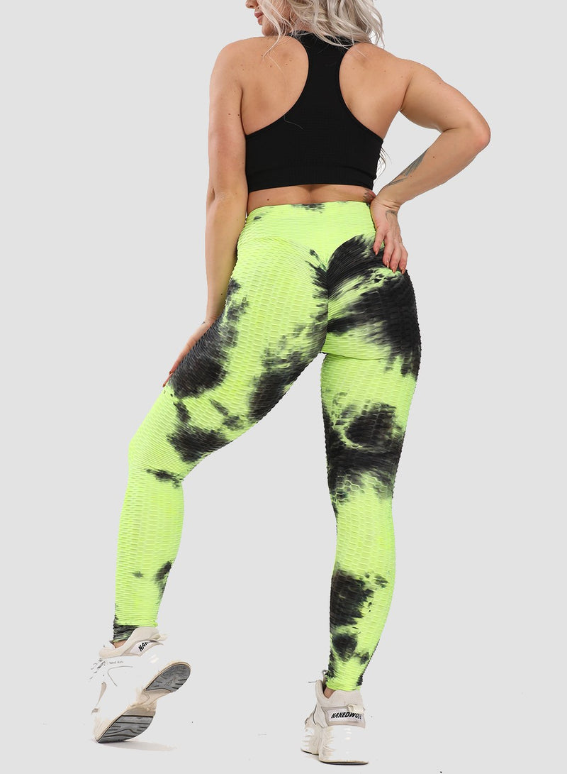 Women's Tie-dyed Textured Leggings-JustFittoo