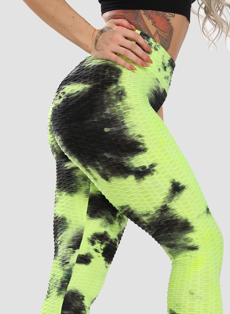 Women's Tie-dyed Textured Leggings-JustFittoo