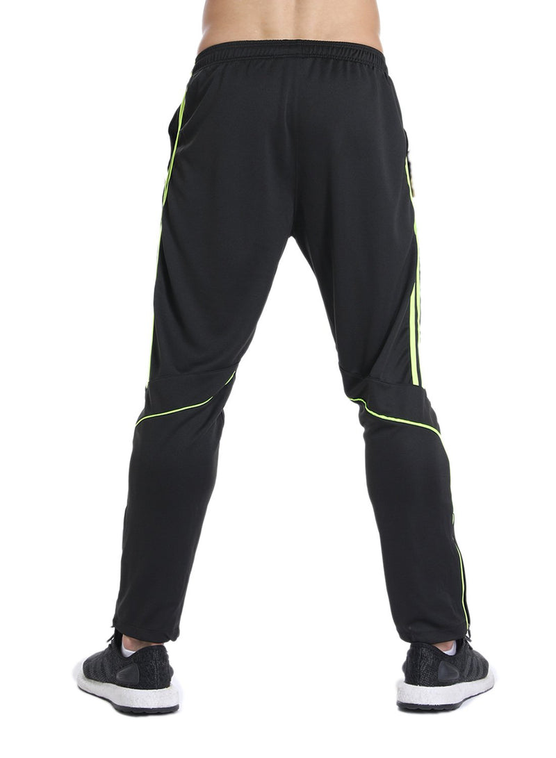 Men's Elastic Waistband Drawstring Yoga Pants with Side Stripes Sweatpants