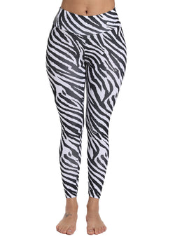 Zebra Print Training Workout Yoga Pants-JustFittoo
