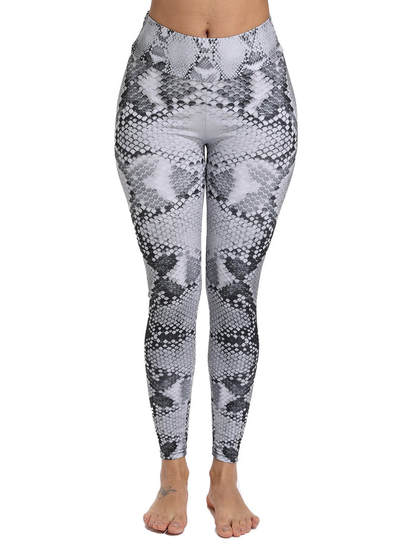 Snake Print Training Workout Yoga Pants-JustFittoo