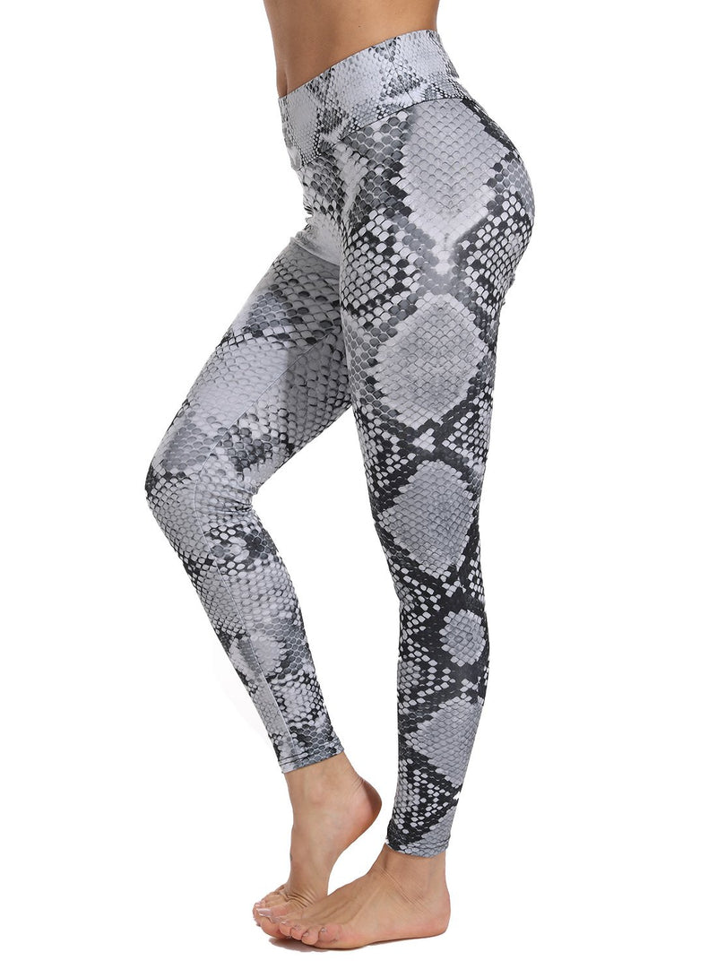 Snake Print Training Workout Yoga Pants-JustFittoo