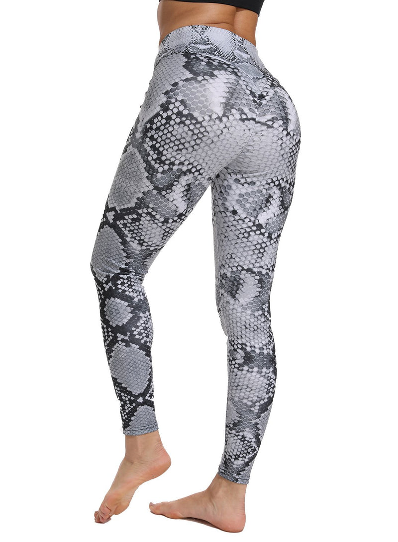 Snake Print Training Workout Yoga Pants-JustFittoo