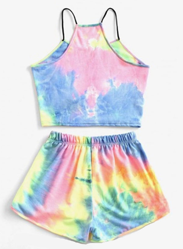 Tie-dyed Comfy Crop Top and Shorts