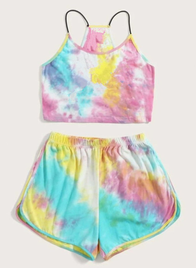 Tie-dyed Comfy Crop Top and Shorts