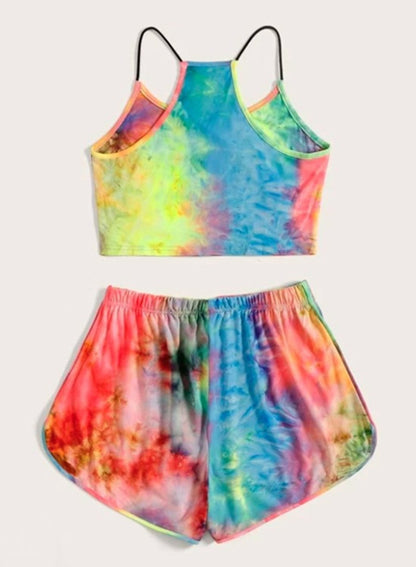 Tie-dyed Comfy Crop Top and Shorts