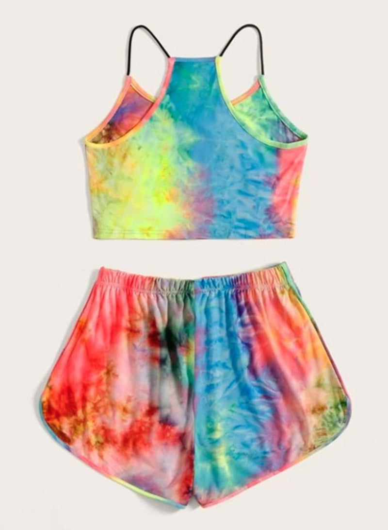 Tie-dyed Comfy Crop Top and Shorts