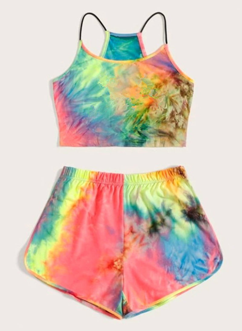 Tie-dyed Comfy Crop Top and Shorts