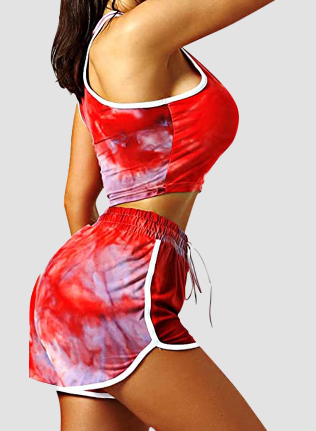 Tie-dyed Print Design Summer Shorts