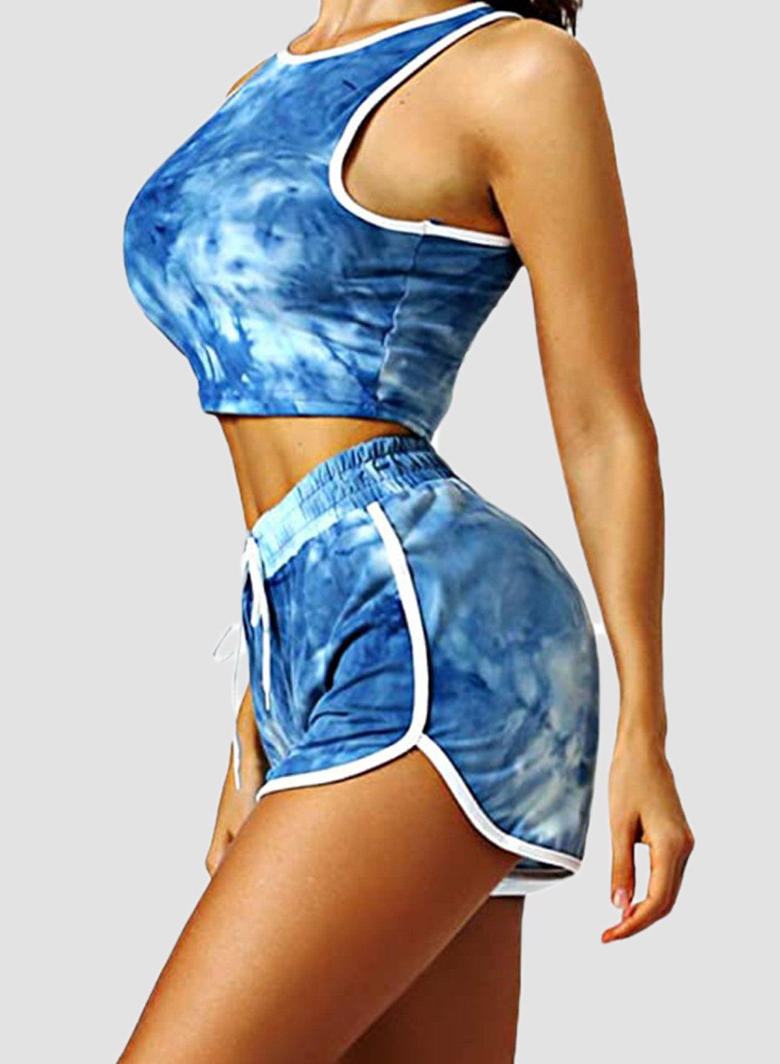 Tie-dyed Print Design Summer Shorts