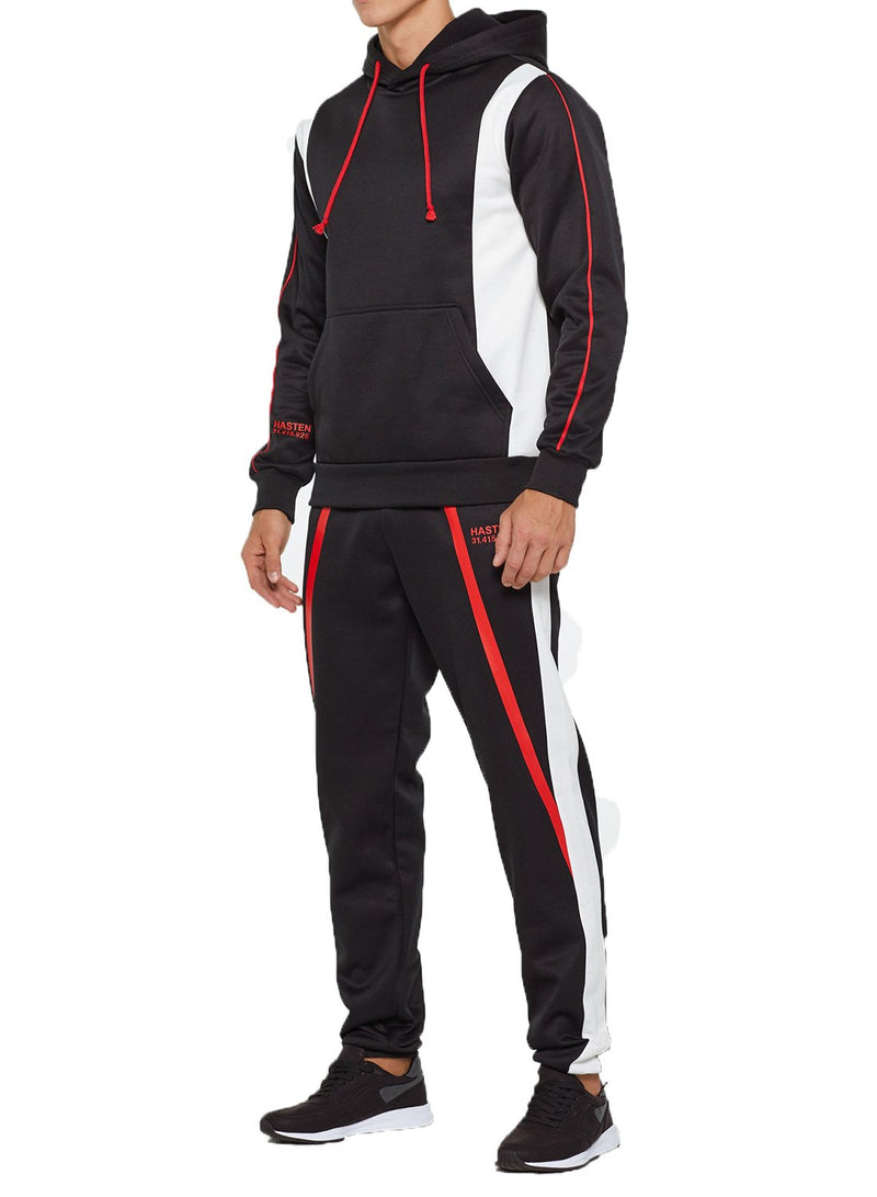 Men's Velvet Contrast Color Thermal Casual Pants