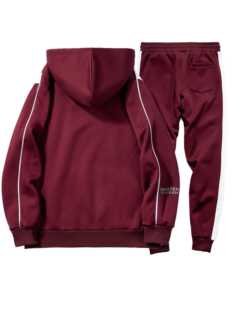Men's Velvet Contrast Color Thermal Casual Pants