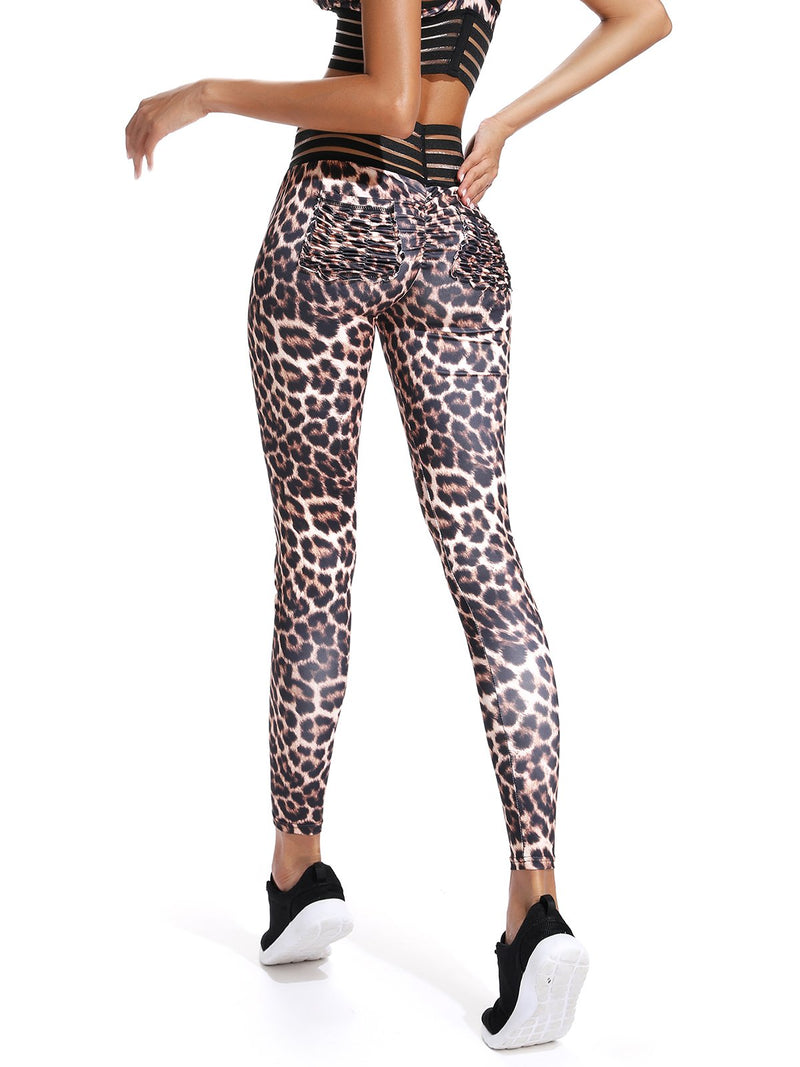 Leopard Print Leggings Workout Running Yoga Pants