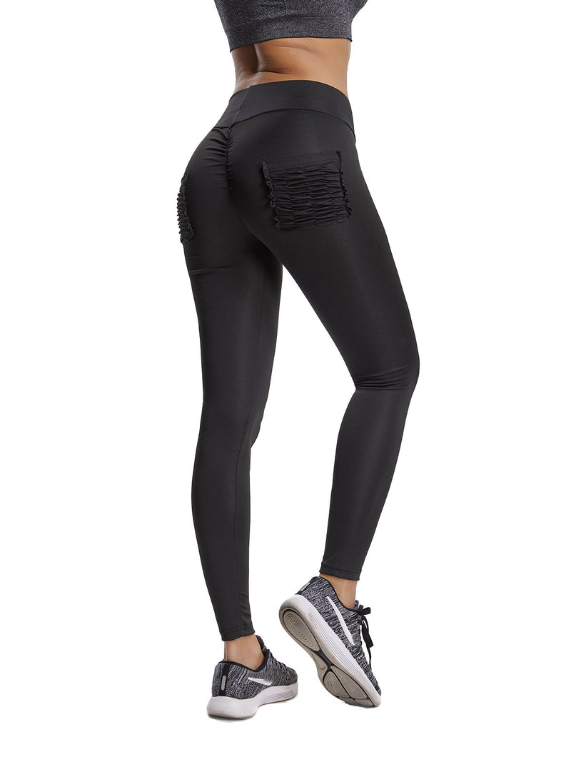 Solid High Waist Workout Yoga Pants-JustFittoo