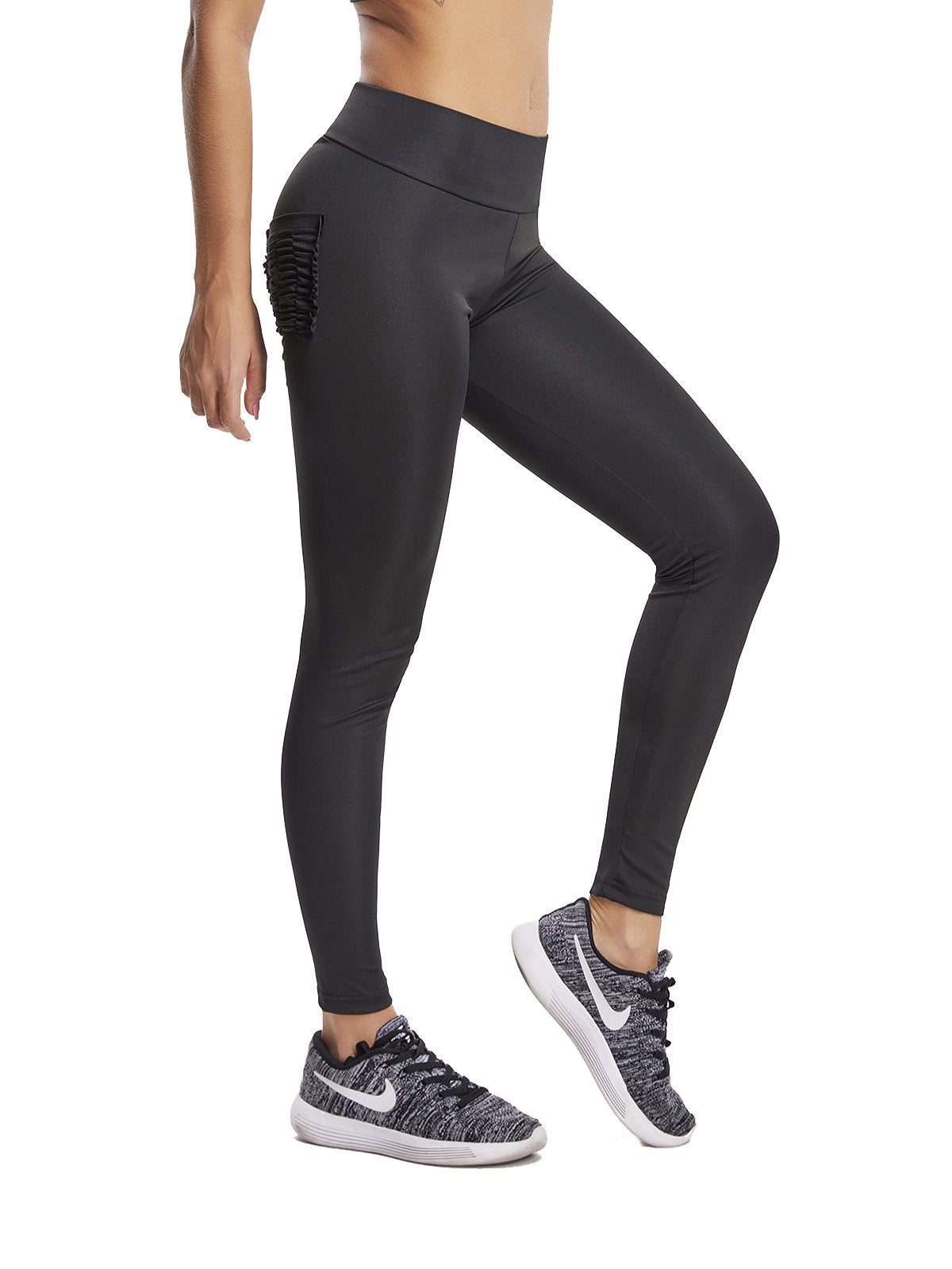 Solid High Waist Workout Yoga Pants-JustFittoo