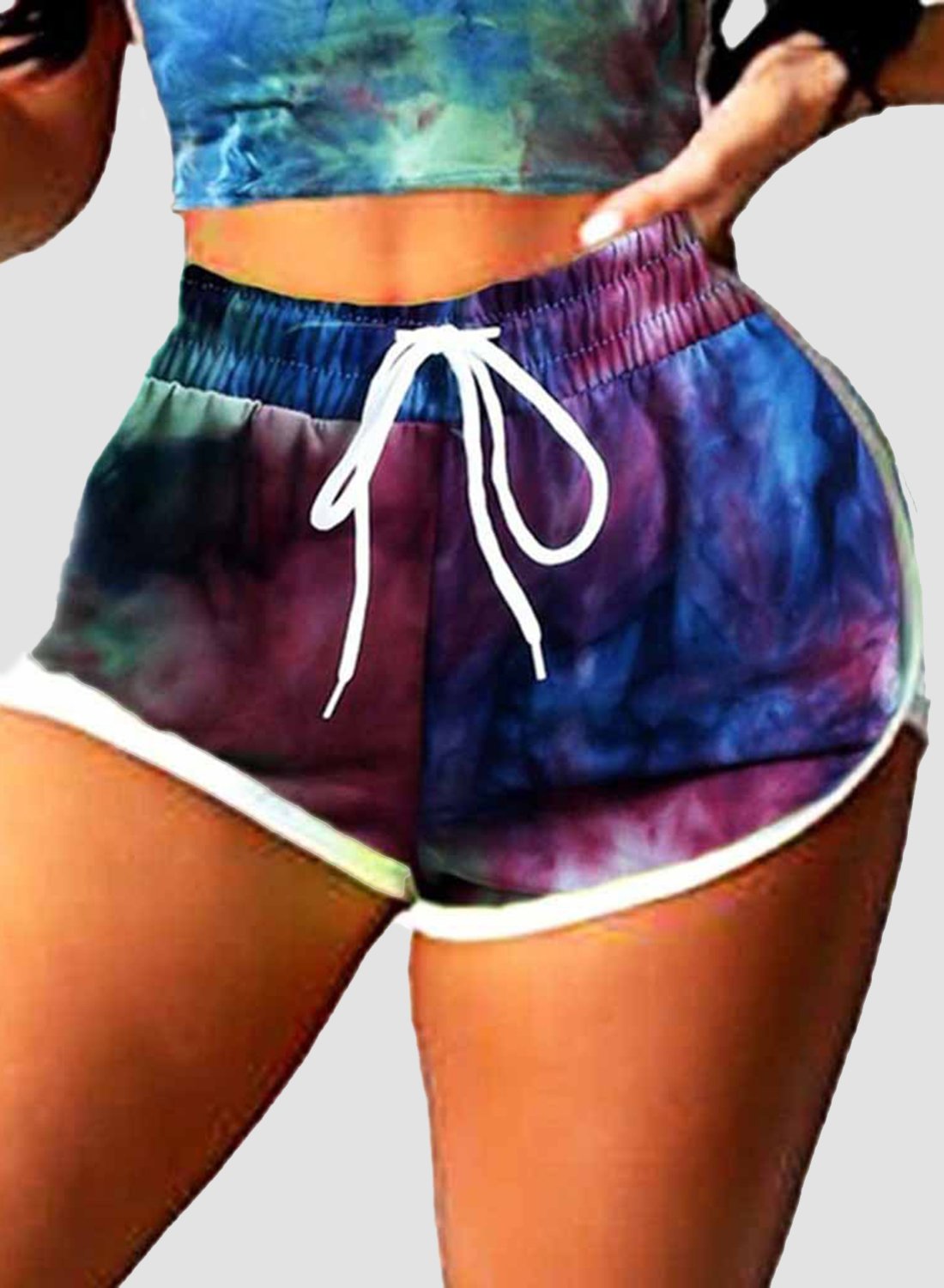 Tie-dyed Print Design Summer Shorts
