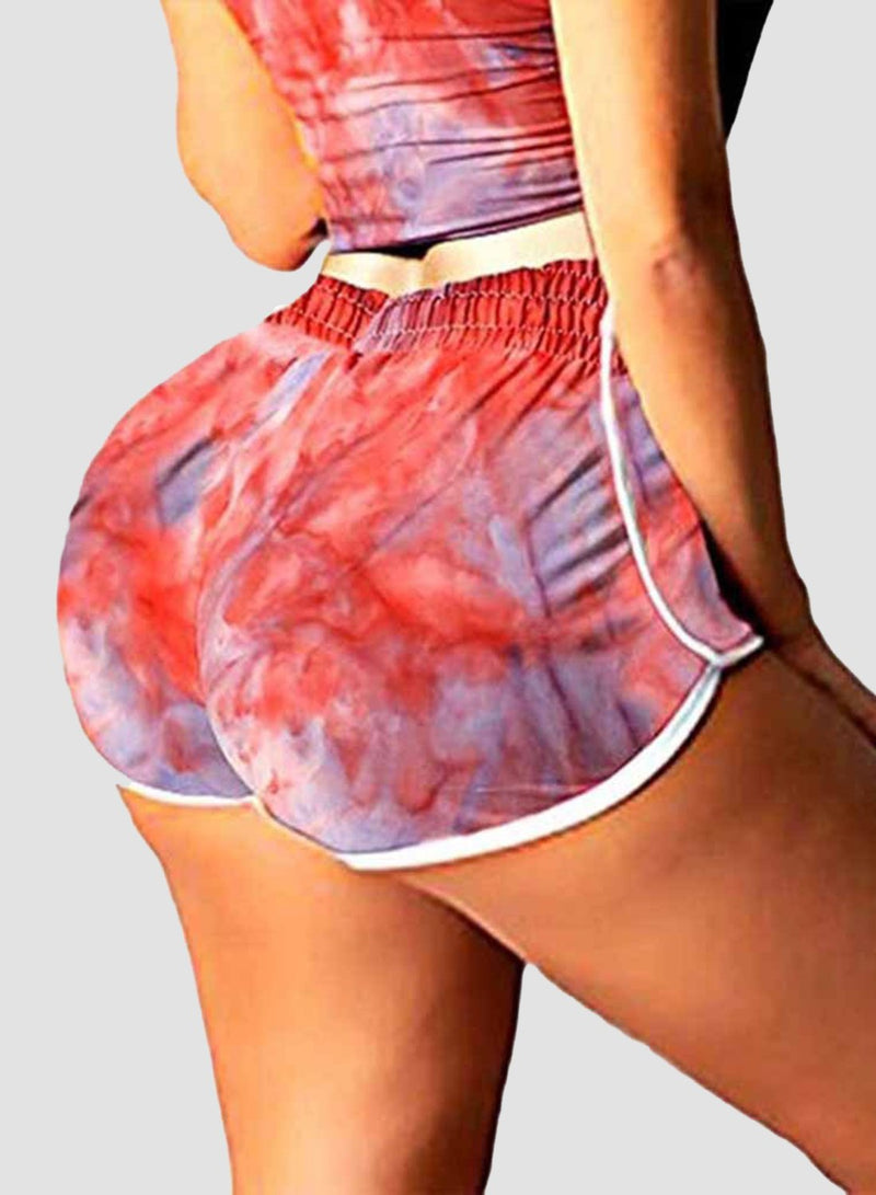 Tie-dyed Print Design Summer Shorts