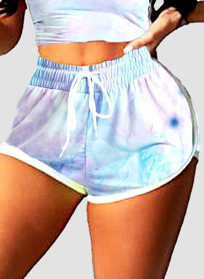 Tie-dyed Print Design Summer Shorts