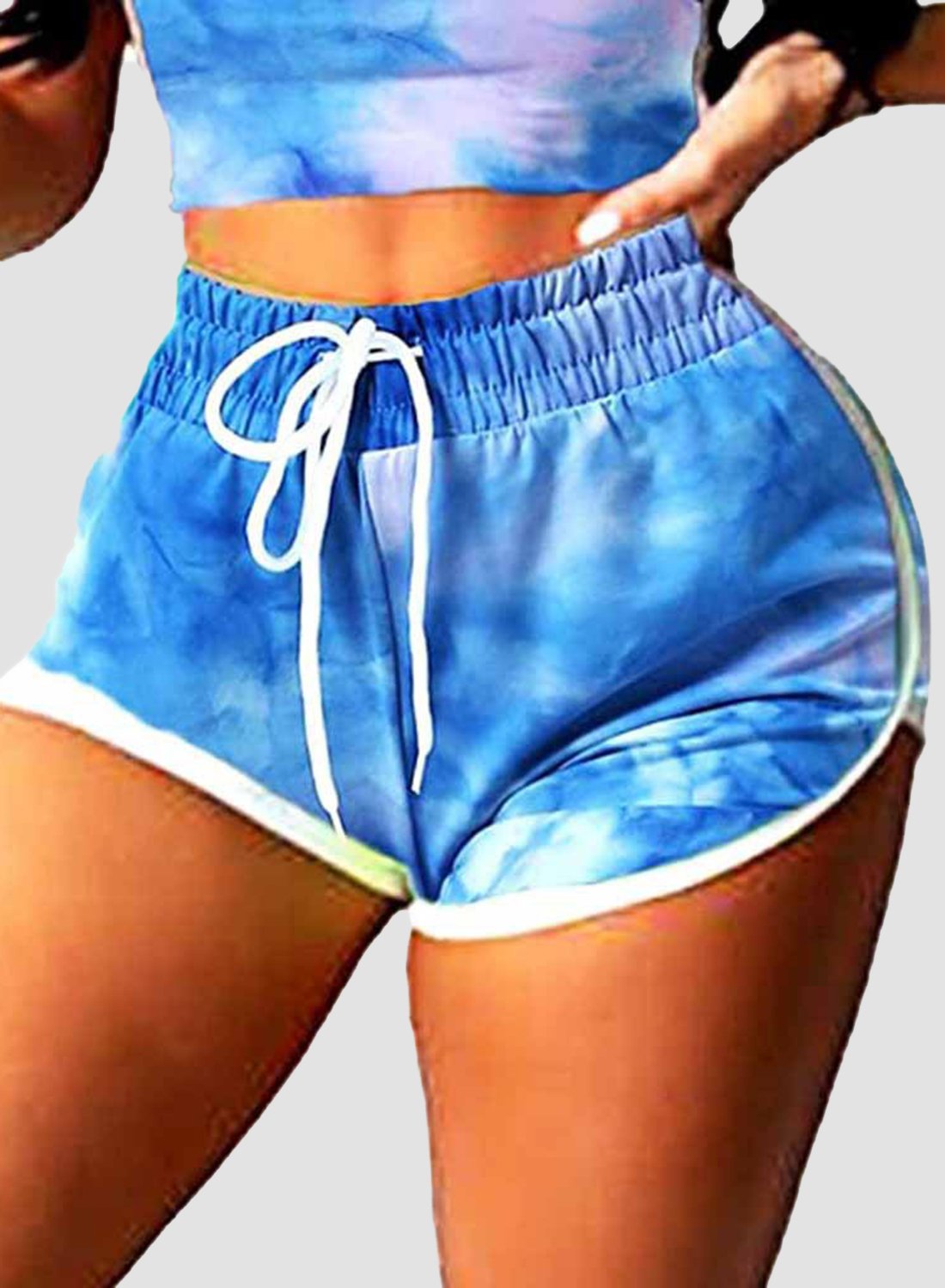Tie-dyed Print Design Summer Shorts