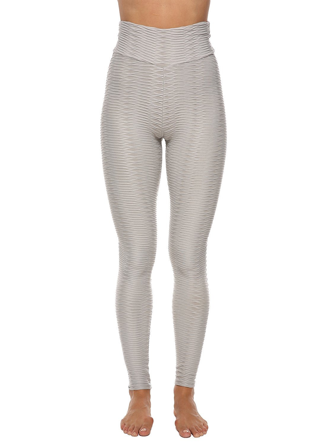 Textured Fitness Lifting Bodycon Leggings-JustFittoo