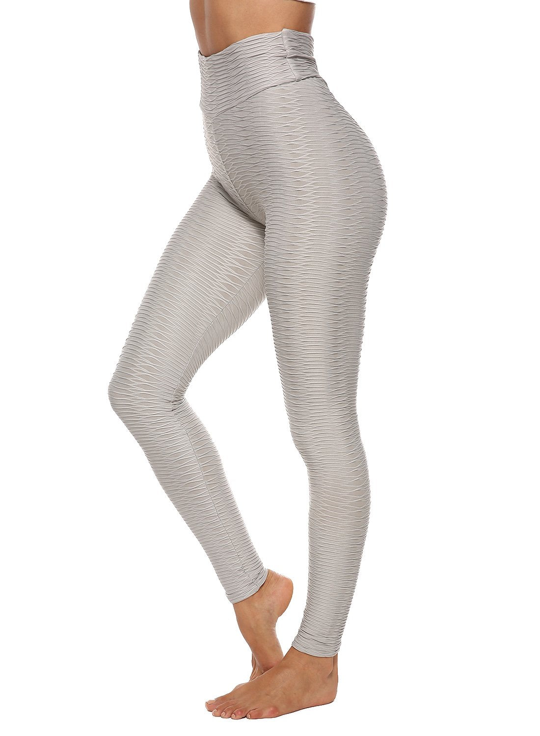 Textured Fitness Lifting Bodycon Leggings-JustFittoo