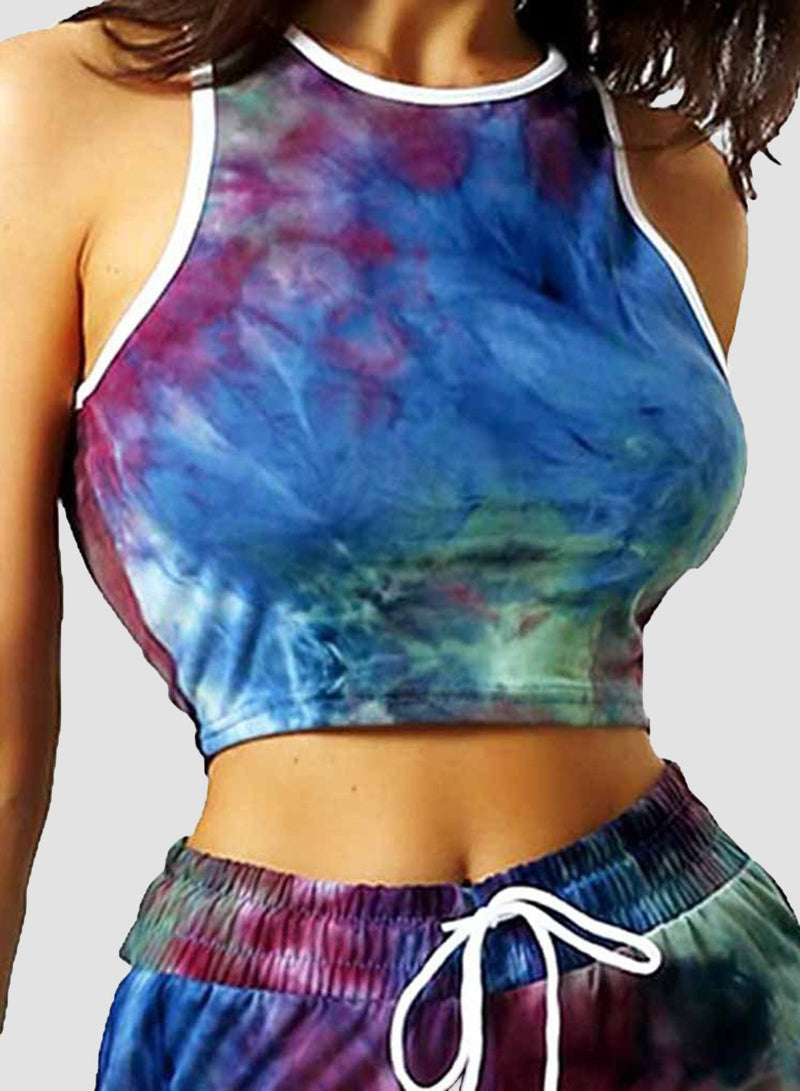 Multiple Color Unique Tie-dyed Top