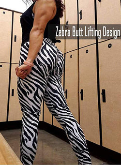 Zebra Print Training Workout Yoga Pants-JustFittoo