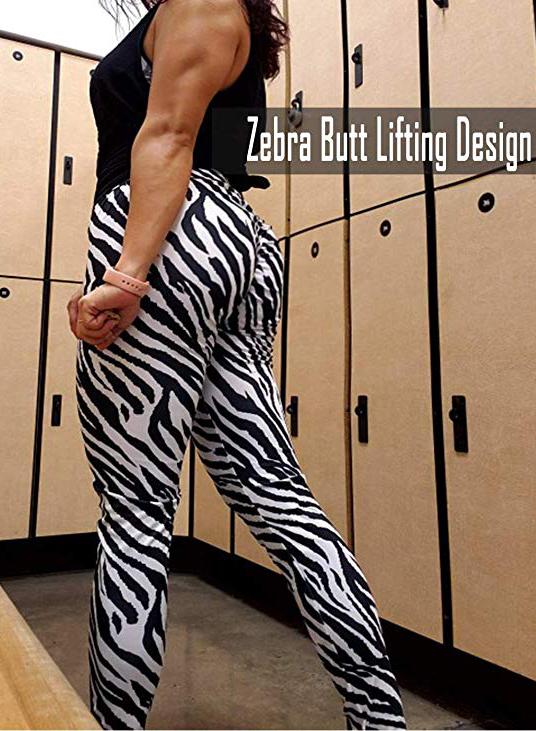 Zebra Print Training Workout Yoga Pants-JustFittoo