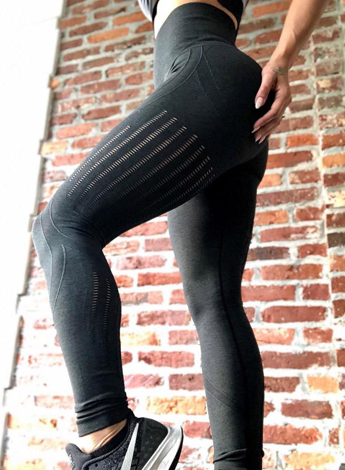 Women's Ultra Soft Seamless Hollow Yoga Pants High Waisted Leggings-JustFittoo