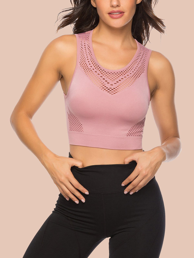 Seamless Hollow Fitness Yoga Tank Top Sport Bra