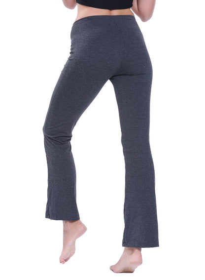 Women's Solid Color Drawstring Casual Flares