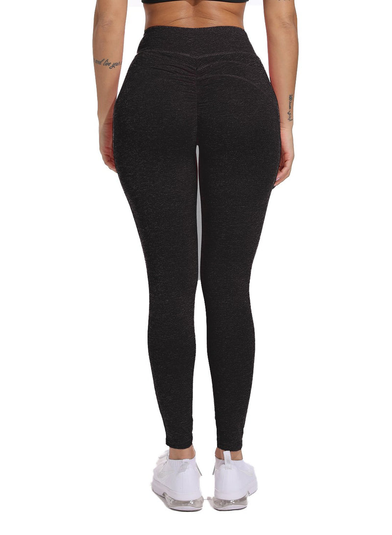 Women's Ruched High Waist Cross Waistband Leggings-JustFittoo