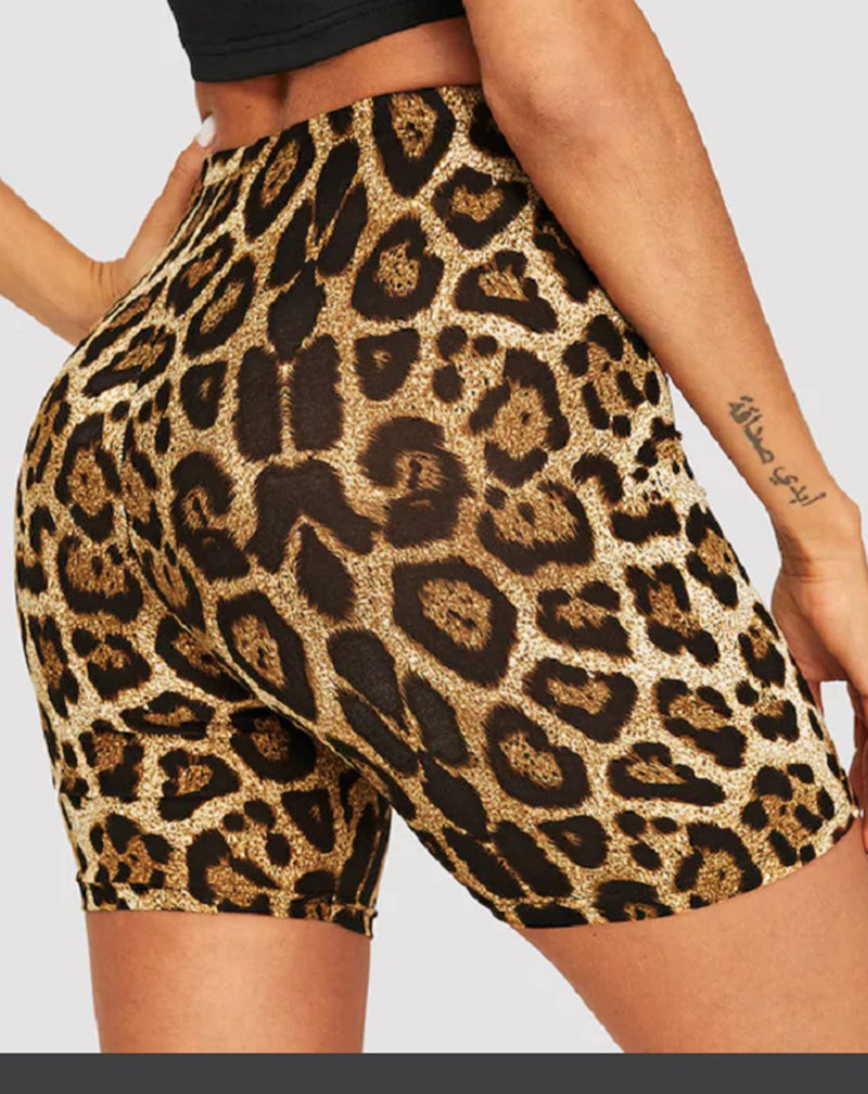 Animal Print Breathable Shorts